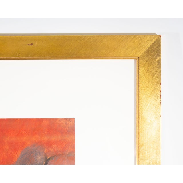 Paper Oil on Paper Abstract Painting by Walter Stomps For Sale - Image 7 of 9