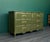 Bassett Furniture 1970's French Provincial Olive Green Lacquered Dresser of Six Drawers For Sale - Image 4 of 11