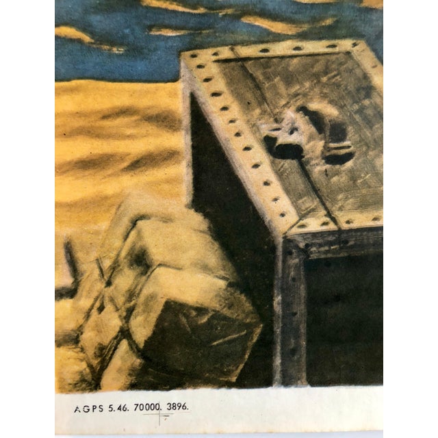 Mid 20th Century Franz Oswald Schiffers, Original Vintage Color World War II Propaganda Poster "Almost" Offset Lithograph, 1946 For Sale - Image 5 of 5