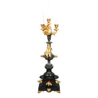 Napoleon III Decorative Gilt and Slate Candelabra For Sale