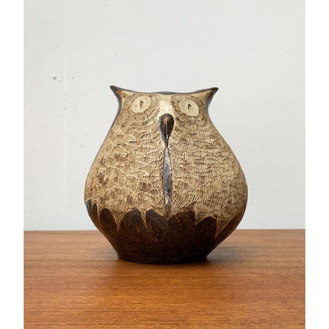 Large Studio Pottery Owl Sculpture, 1980s For Sale - Image 18 of 18