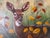 1980s 1980s Vintage Wildlife Deer With Autumn Leaves Landscape Acrylic Painting – Framed For Sale - Image 5 of 12