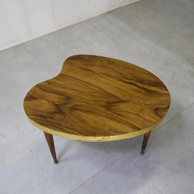 Brown Italian Fagiolo Coffee Table, 1960s For Sale - Image 8 of 9