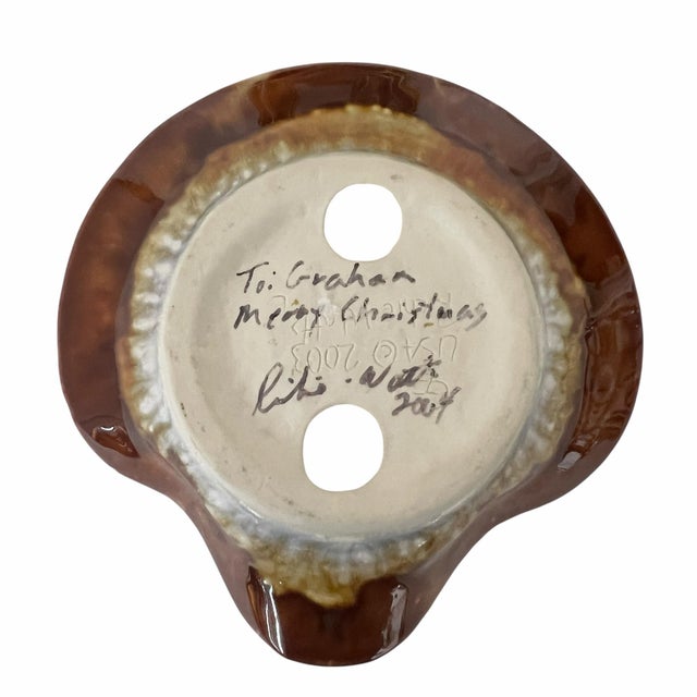 Vintage Art Pottery Catchall, Signed by Artist For Sale - Image 4 of 4