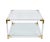 Italian Hollywood Regency Acrylic, Brass & Glass Square Cocktail Table, 1970s For Sale - Image 3 of 18