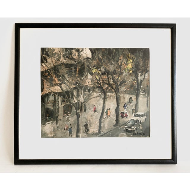 1990s European Post Impressionist Street Scene Litho For Sale - Image 4 of 5
