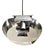 Vintage Chrome and Metal Pendant Light, 1970 For Sale