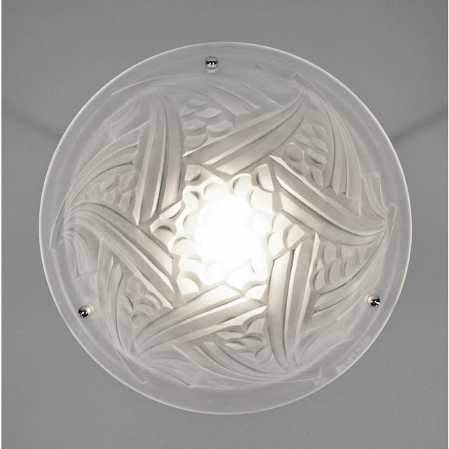 French Art Deco Pendant Light by Barbier Et Corneloup & Degue 1920s France For Sale - Image 6 of 16