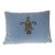 Petite Pillow With 19th Century Metallic Appliqué on Blue Velvet For Sale