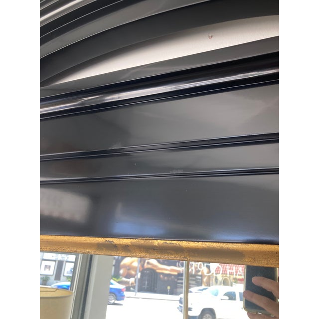 Black Arched Pediment Mirror by John Hutton For Sale - Image 8 of 12