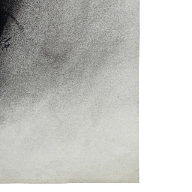 Paper Mid 20th Century Charcoal Drawing by Donna Foreman Hopper For Sale - Image 7 of 9