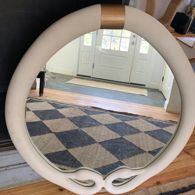 Glass Vintage Art Deco Large Swan Mirror For Sale - Image 7 of 7