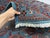 Turquoise Blue and Red Wool Area Rug, Tribal Geometric Medallion Design For Sale - Image 12 of 14