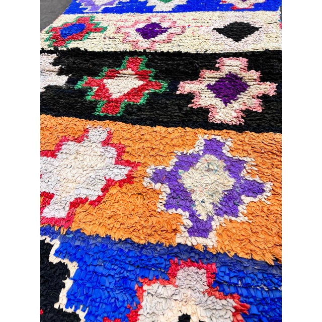 1980s Vintage Traditional Fabric Recycled Moroccan Berber Rug For Sale - Image 5 of 9