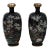 Pair of Antique Meiji Japanese Cloisonne Enamel Miniature Vases Birds in Cherry Blossoms For Sale