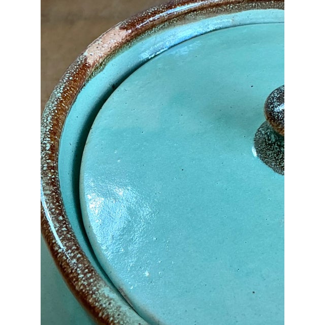 Vintage Maine Handcrafted Ceramic Storage Jar For Sale - Image 10 of 12