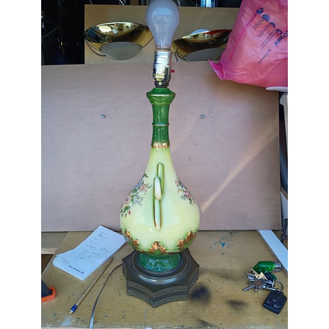 Murano Victorian Urn lamp has all the proper markings on the body the bottom and on the porcelain body its gaurnteed...