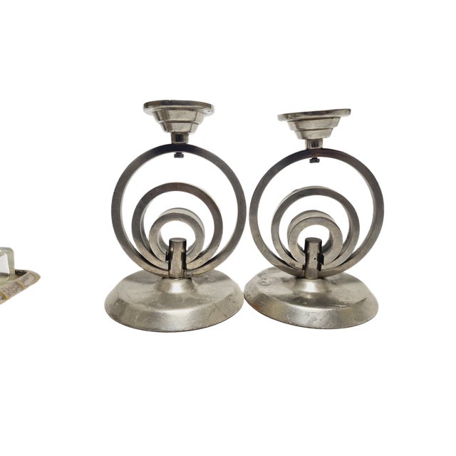 Art Deco Candleholder, Germany, 1970s, Set of 2, in Very Good conditions. Designed 1920 to 1949