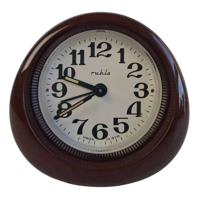 Space Age Ruhla Mechanical Alarm Clock, GDR, 1970s For Sale