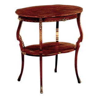 Louis XV Style Mahogany Two-Tier Center Table, Early Century For Sale