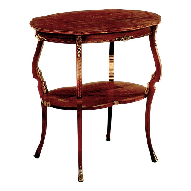 Louis XV Style Mahogany Two-Tier Center Table, Early Century For Sale