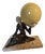 French Art Deco Cold-Painted Table Lamp with Woman Carrying Sphere in Bronze on a Marble Base, 1936 For Sale