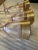 Beautiful set of 4 Blown Pink Glassws with Gold Encrusted band around the rim. Made by Tiffin-Franciscan. Height: 3 3/8 in...