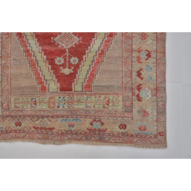 Handmade wool carpet in Turkish Anatolia , Vintage Oushak Rug,Turkish Vintage Anatolian Rug, Handmade wool Rug . One Of...
