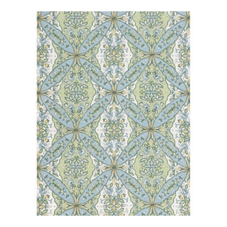 The House of Scalamandré Provence Fabric, Aqua Meadow For Sale