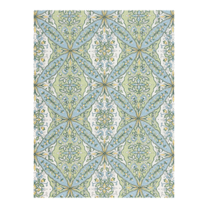 The House of Scalamandré Provence Fabric, Aqua Meadow