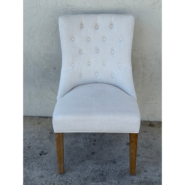 Pottery Barn Hayes Tufted Side Chair For Sale - Image 11 of 12
