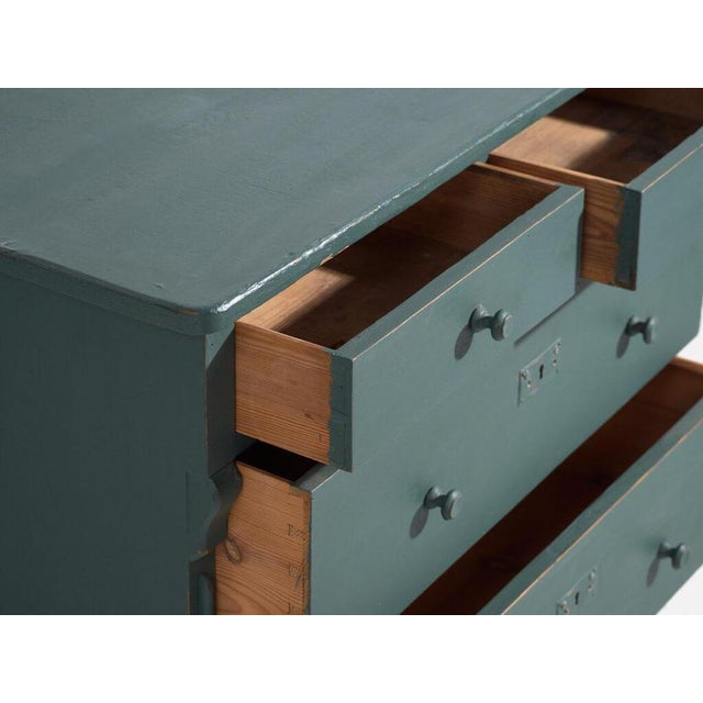 Antique Green Chest of Drawers by Amaru For Sale - Image 5 of 11