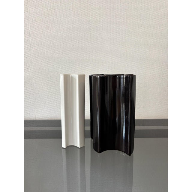 A superb pair of free-form vases designed by Angelo Mangiarotti (1921–2012) for Fratelli Brambilla in Milan in the 1960s....