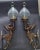Pair Vintage 1940s Art Nouveau Deco Mermaid Wall Sconces Fixture in Brass & Glass For Sale - Image 4 of 5