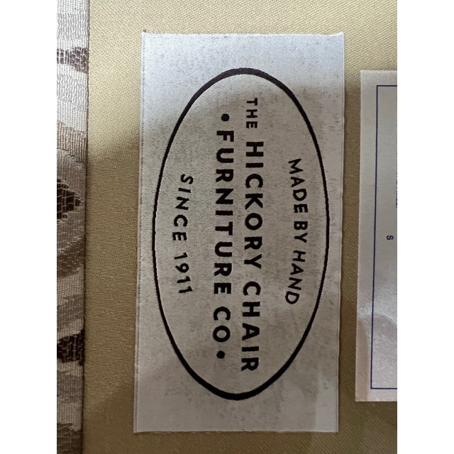 Hickory Chair Gray Abstract Fabric "Elliot" Wingback Chair For Sale In Las Vegas - Image 6 of 6