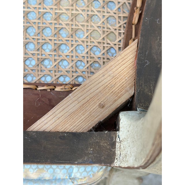 Pair of Painted Louis XV Armchairs With Hand Caned Seats, France, Circa 1830 For Sale - Image 14 of 18