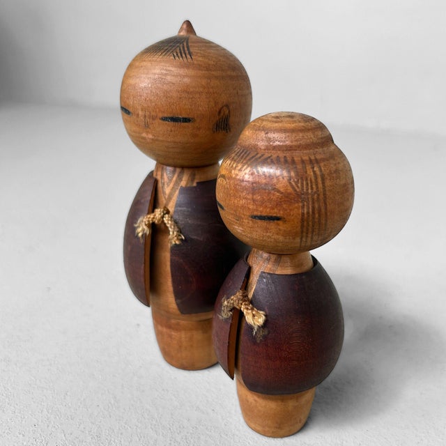 Vintage Sosaku Miyashita Hajime Kokeshi, 1970s, Set of 2 For Sale - Image 4 of 8