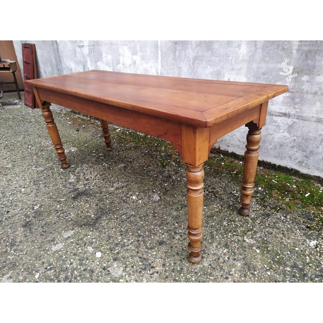 Tan Walnut Bistro Table For Sale - Image 8 of 16