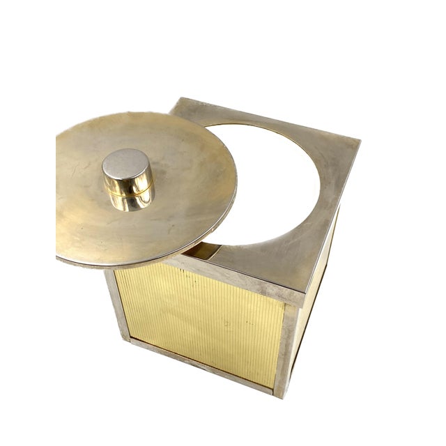 Gold Hollywood Regency Golden Ice Bucket, Italy, Circa 1970s For Sale - Image 8 of 11