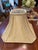 Pair of Tan Tiered Pagoda-Style Silk Lampshades With Pleated Corners For Sale - Image 4 of 4