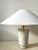 Wilhelm Kåge Stoneware Table Lamp ''Carrara'' in beautiful cream color. Textured, Matte, Cream Colored Lamp Base features...
