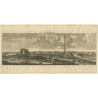 Cornelius De Bruyn, Alexandria in Egypt, 1690, Copper-Line Engraving For Sale