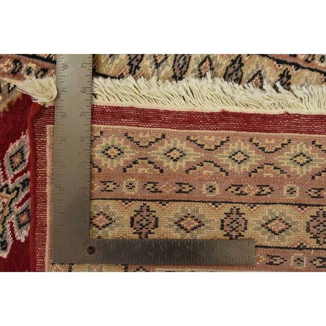 Bokhara Jaldar Rug 2’7” X 4’3” Red Wool Tribal Hand-Knotted Oriental Carpet For Sale - Image 11 of 11