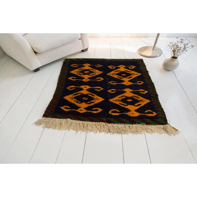 Orange Vintage Anatolian Wool Rug For Sale - Image 8 of 10