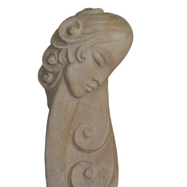 1980s Austin Productions Muci Female Art Deco Style Large Sculpture For Sale - Image 9 of 11