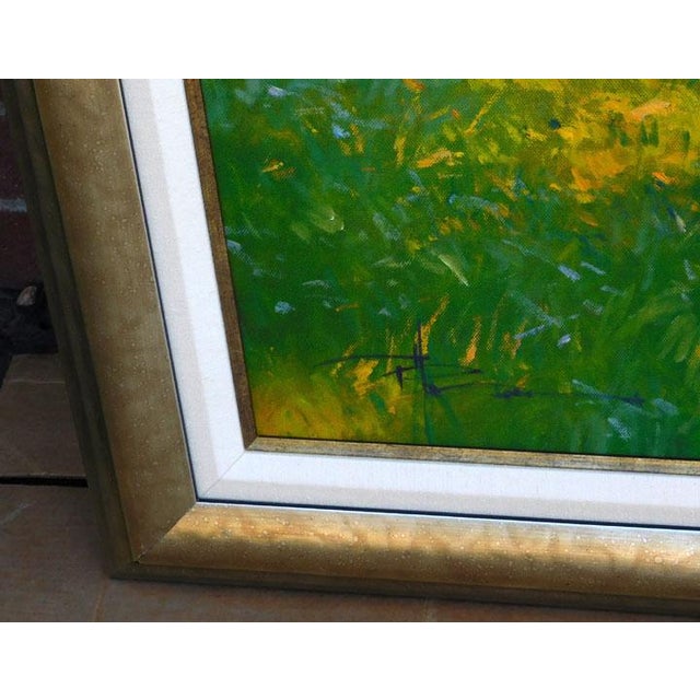 Impressionist Robert Hagan "Friendly Company" Duck Canvas Hand Signed Custom Framed For Sale - Image 3 of 4