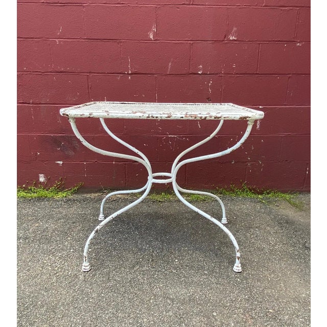 French White Painted 1920s French Bistro Table For Sale - Image 3 of 12