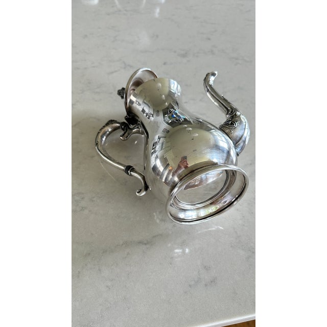 1970s Vintage Silver Plate Ornate Coffee Pot For Sale - Image 5 of 6