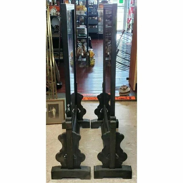 Red Pair of Circa 1900 Chinese Guangxu Emperor and Empress Dowager Longyu Reverse Painted Table Screens For Sale - Image 8 of 8