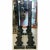 Red Pair of Mid 20th Century Chinese Guangxu Emperor and Empress Dowager Longyu Reverse Painted Table Screens For Sale - Image 8 of 8